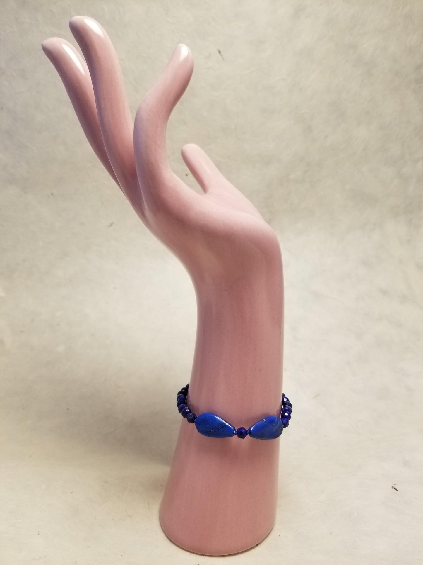 Large Bow Bracelet in Lapis