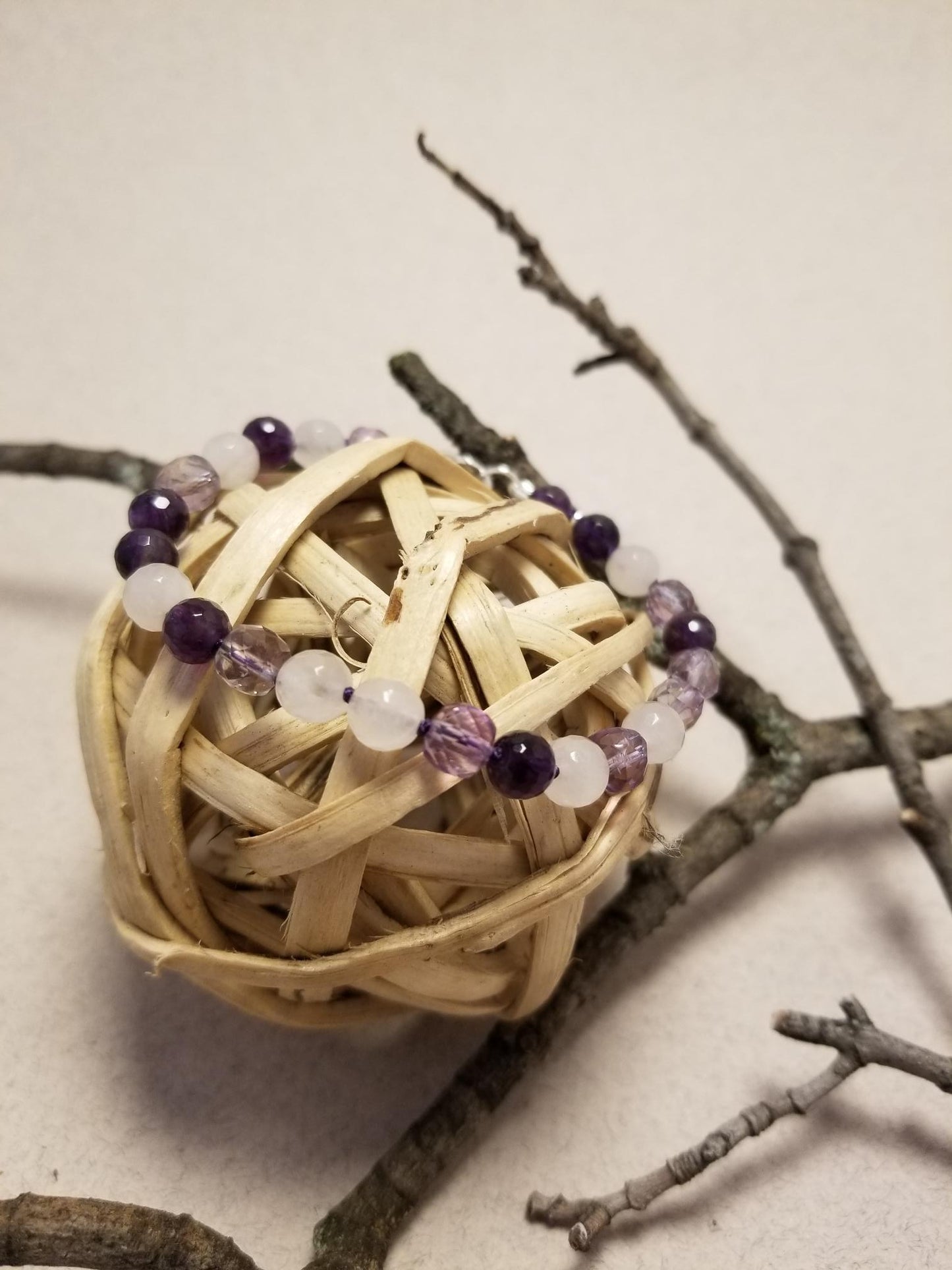 Sown Bracelet in Purple