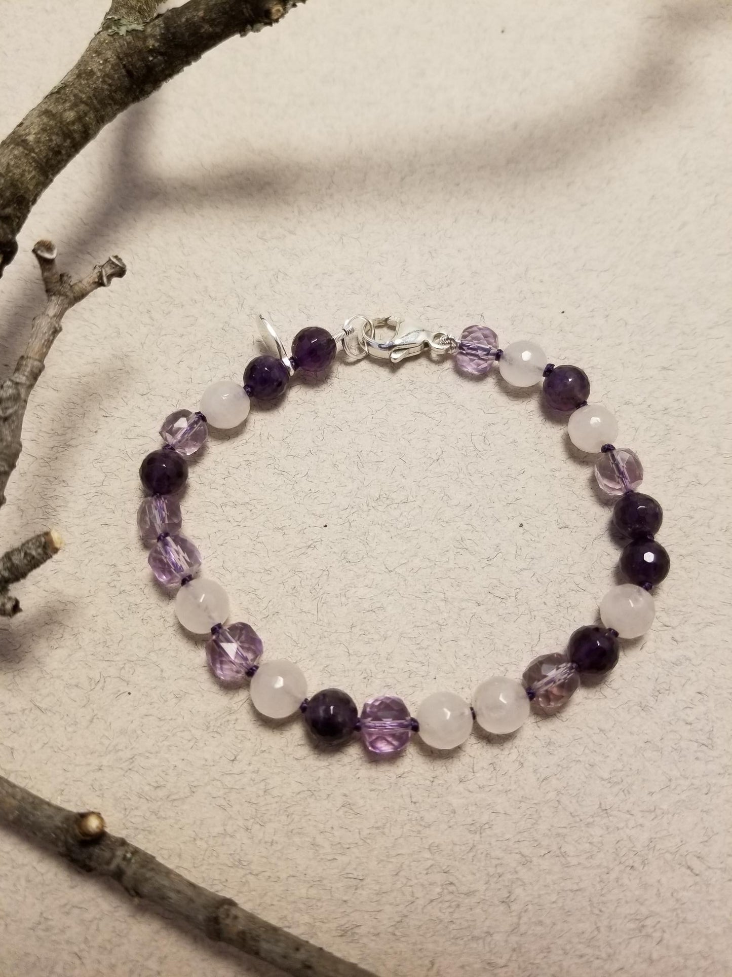 Sown Bracelet in Purple