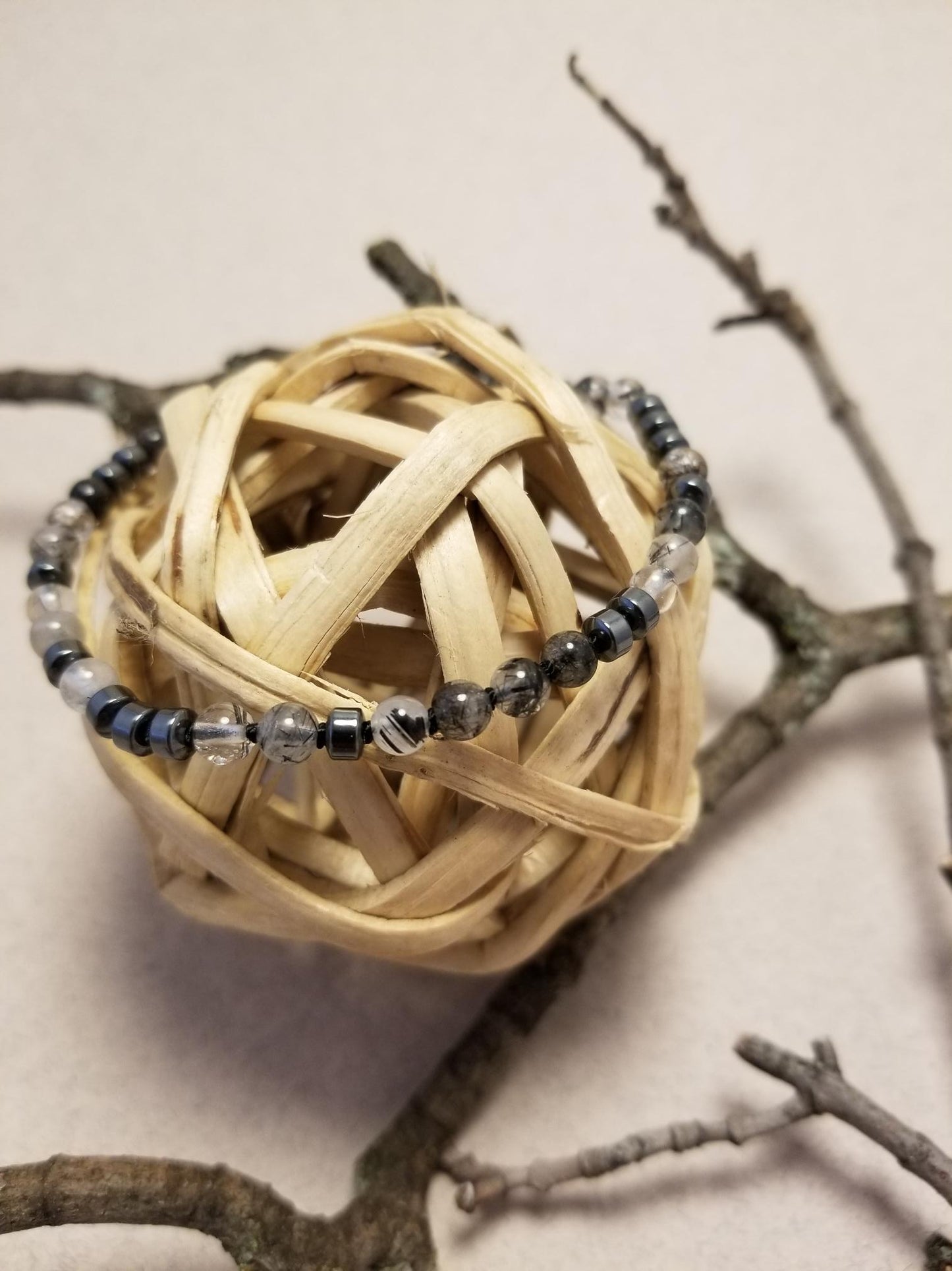 Sown Bracelet in Black