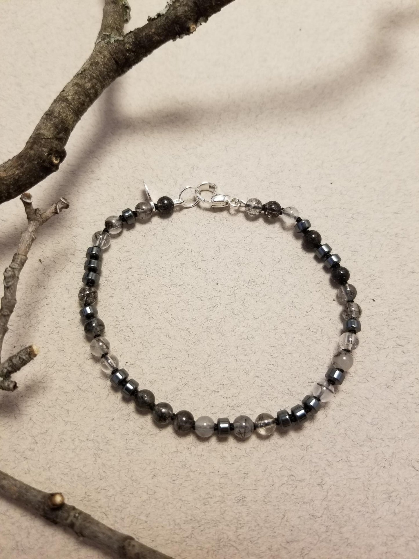 Sown Bracelet in Black