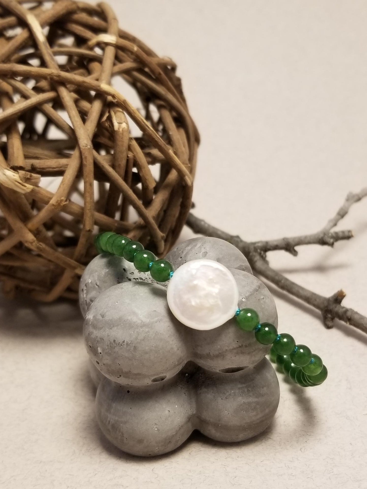 Spare Change Bracelet - Green Jade