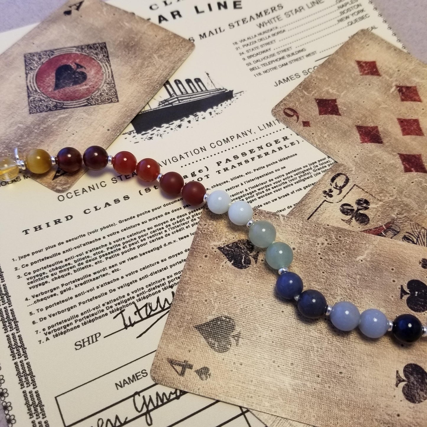 Colour of Film #3: Titanic - Bead Bracelet