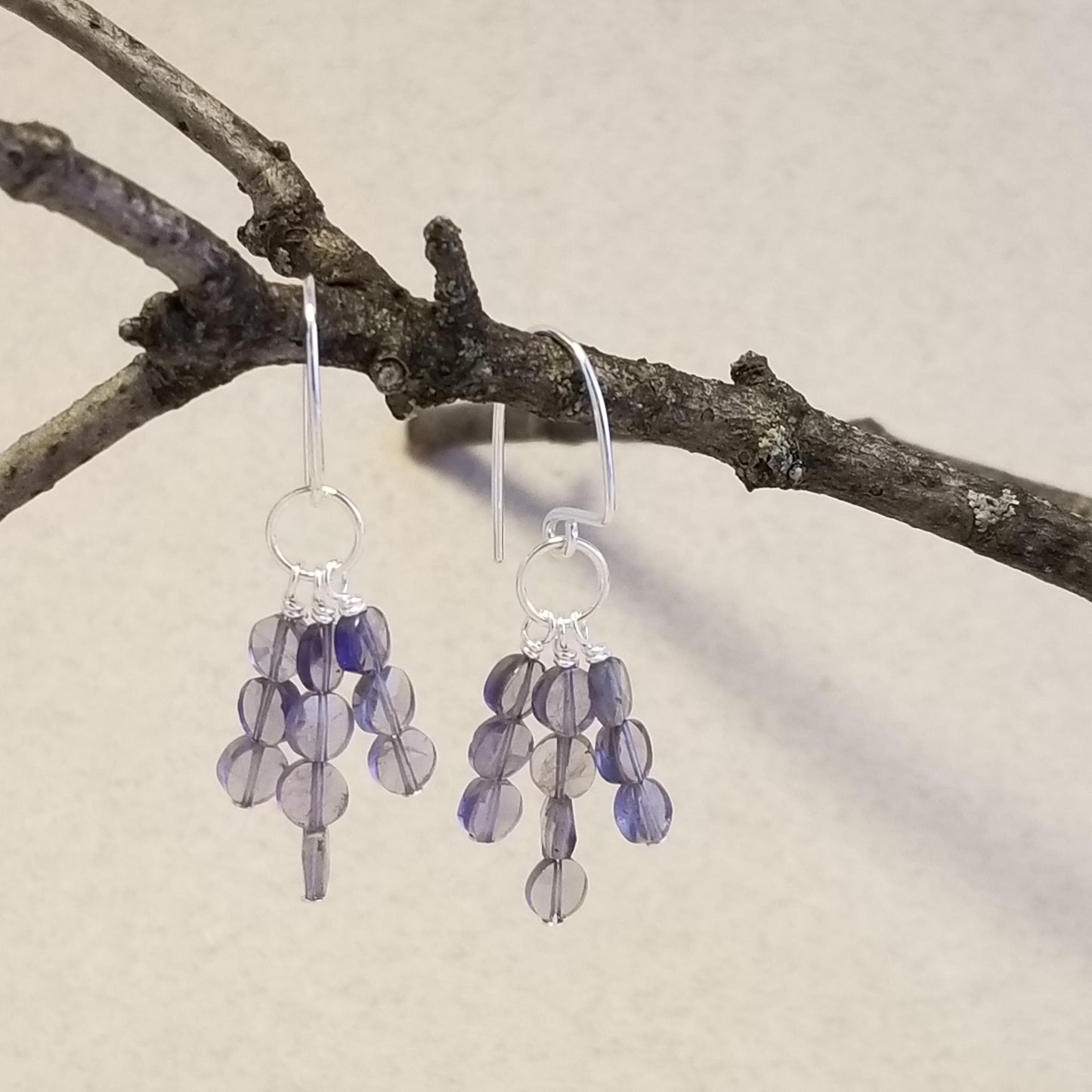 Iolite Chandelier Earrings