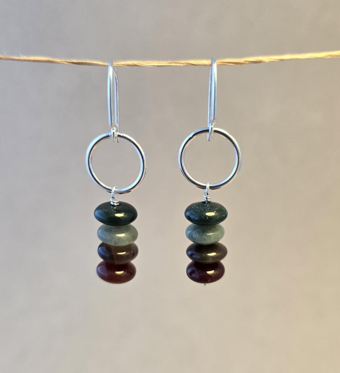 Fancy Jasper Loop Earrings