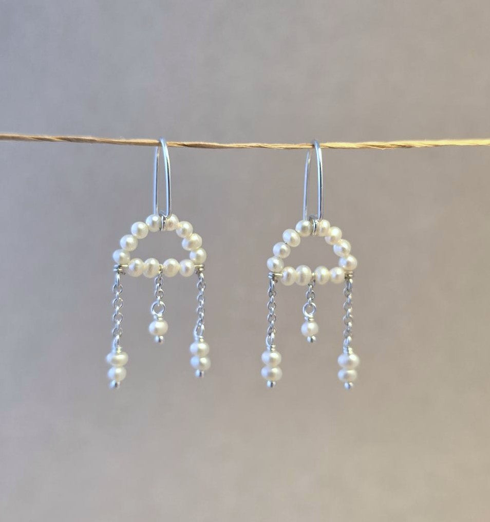 Freshwater Pearl Cloud Earrings