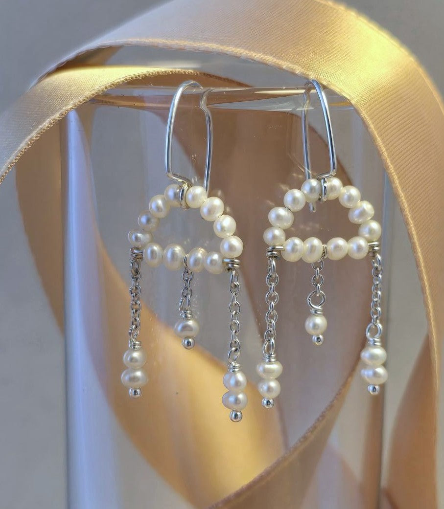 Freshwater Pearl Cloud Earrings