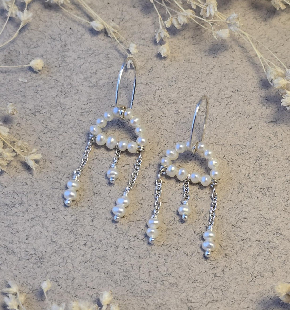 Freshwater Pearl Cloud Earrings