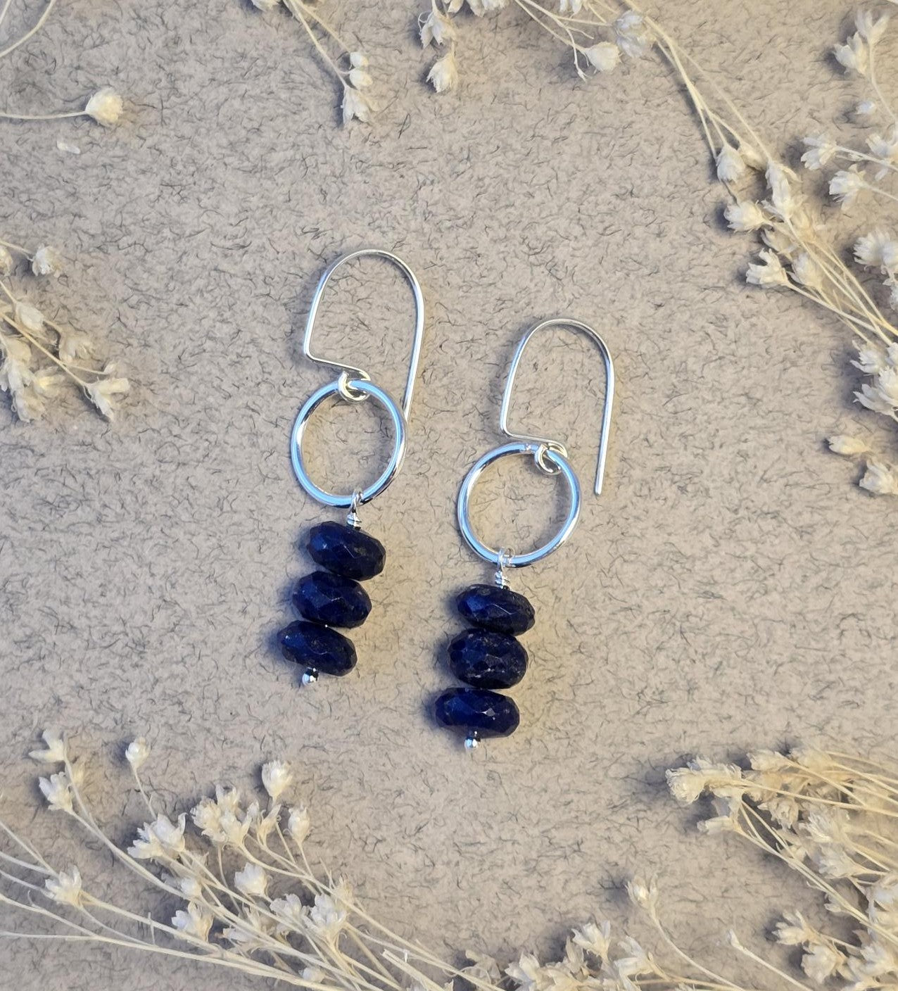 Lapis Loop Earrings