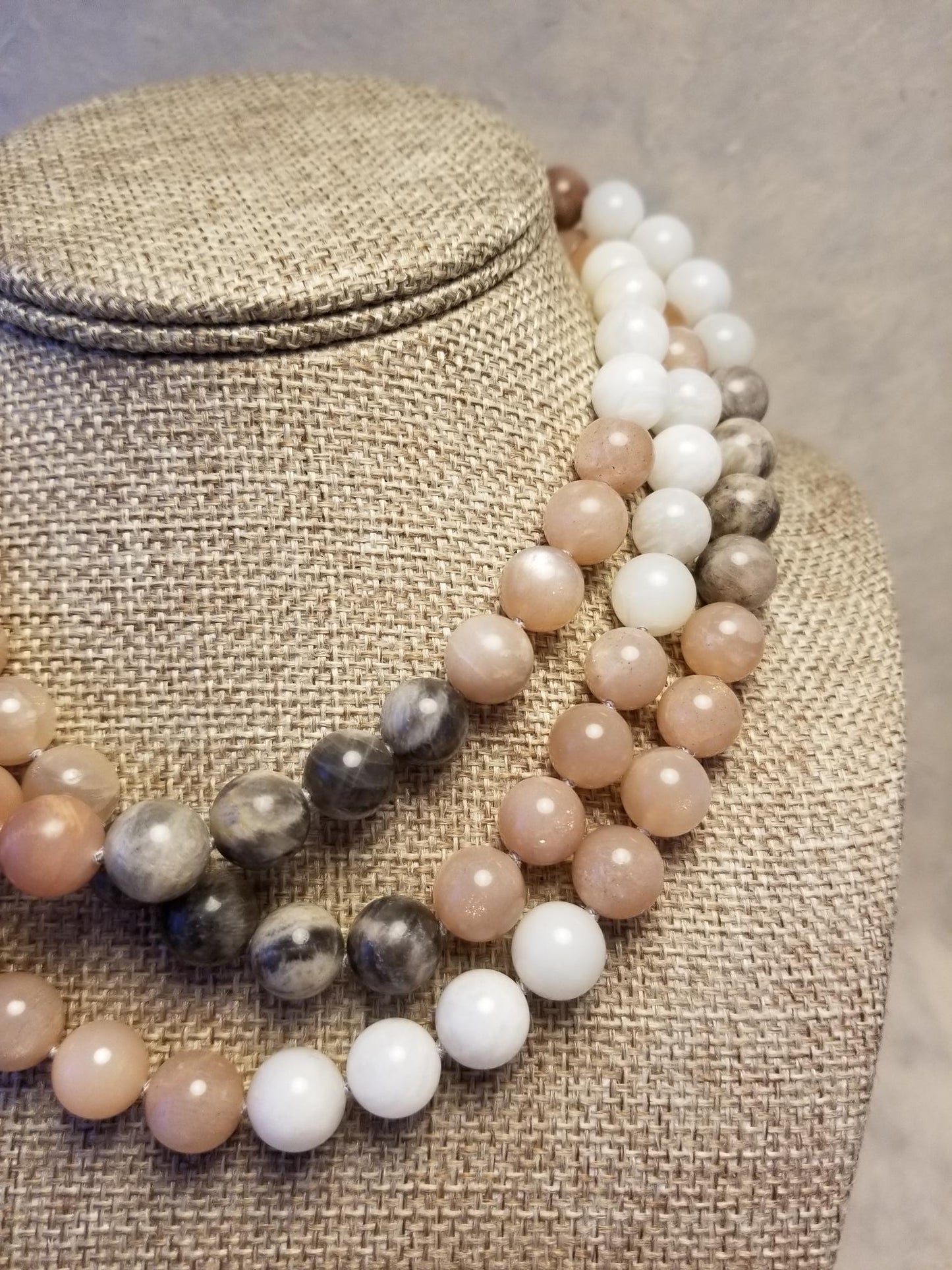 Multi-Coloured Moonstone Necklace