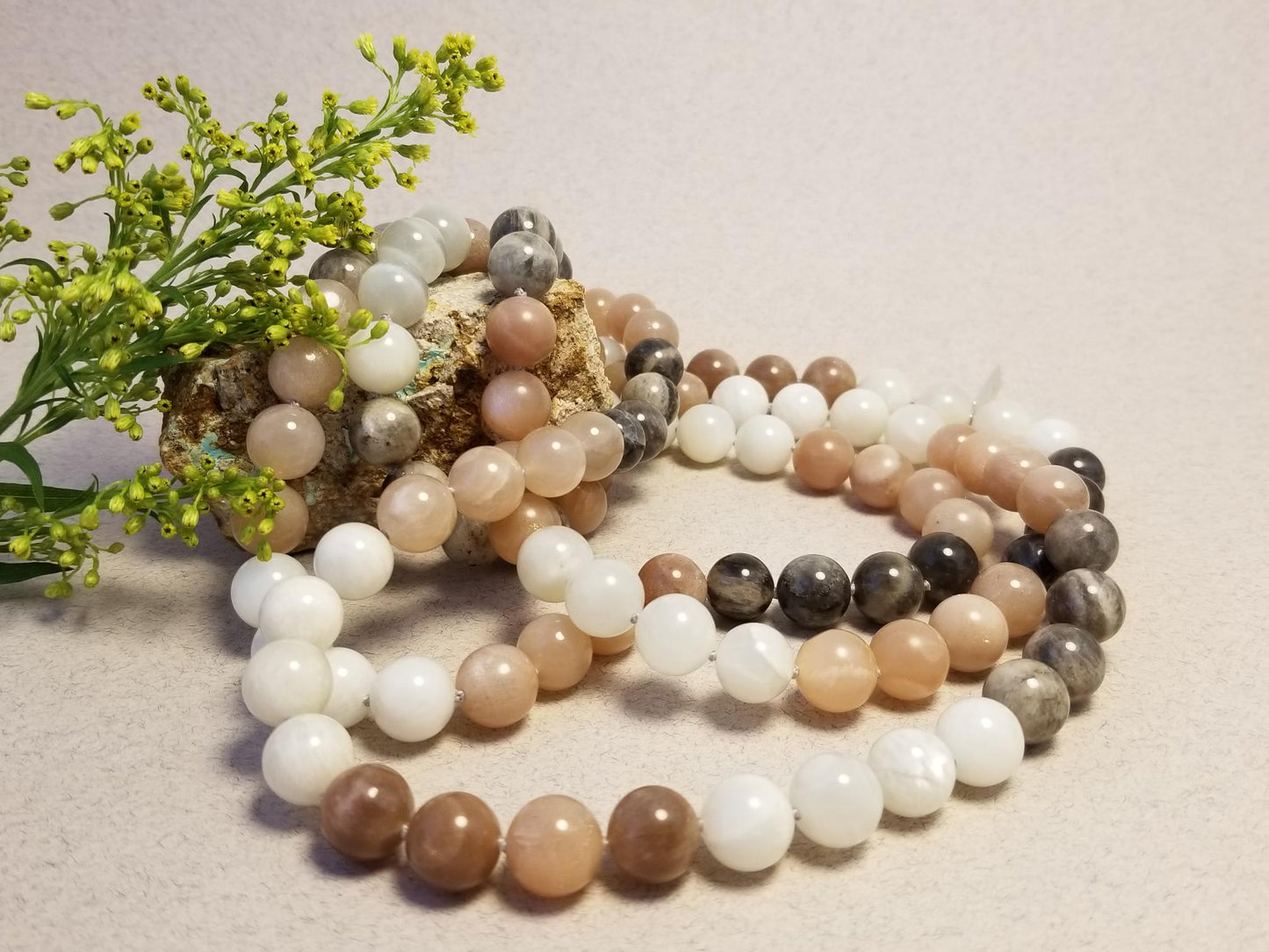 Multi-Coloured Moonstone Necklace