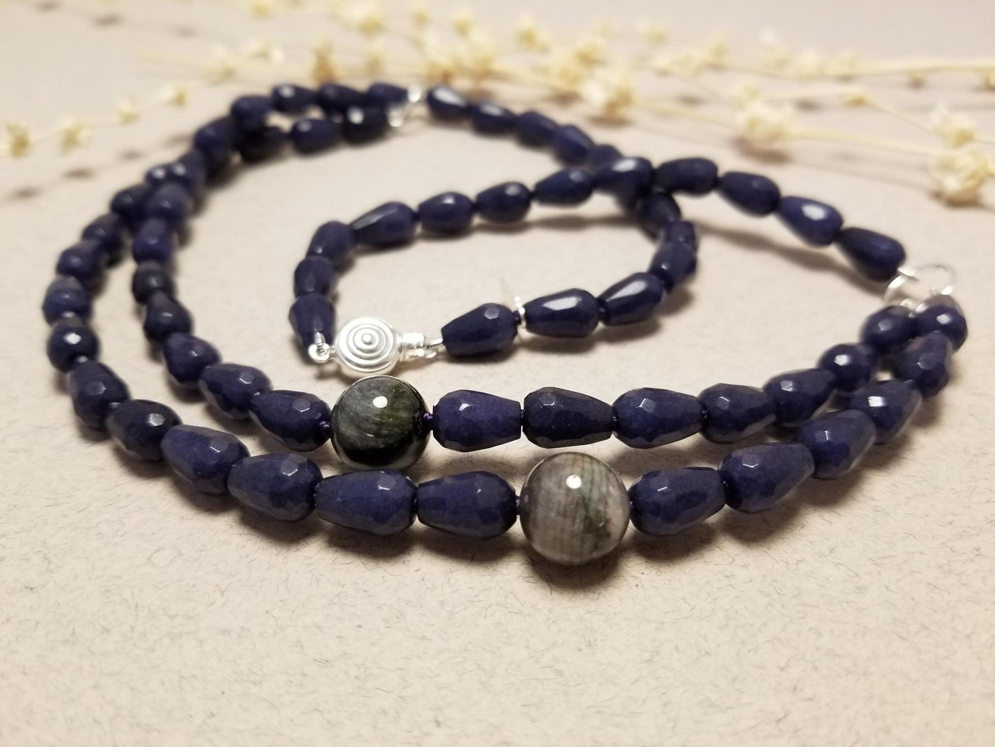 Candy Jade Necklace with Tourmaline Accents