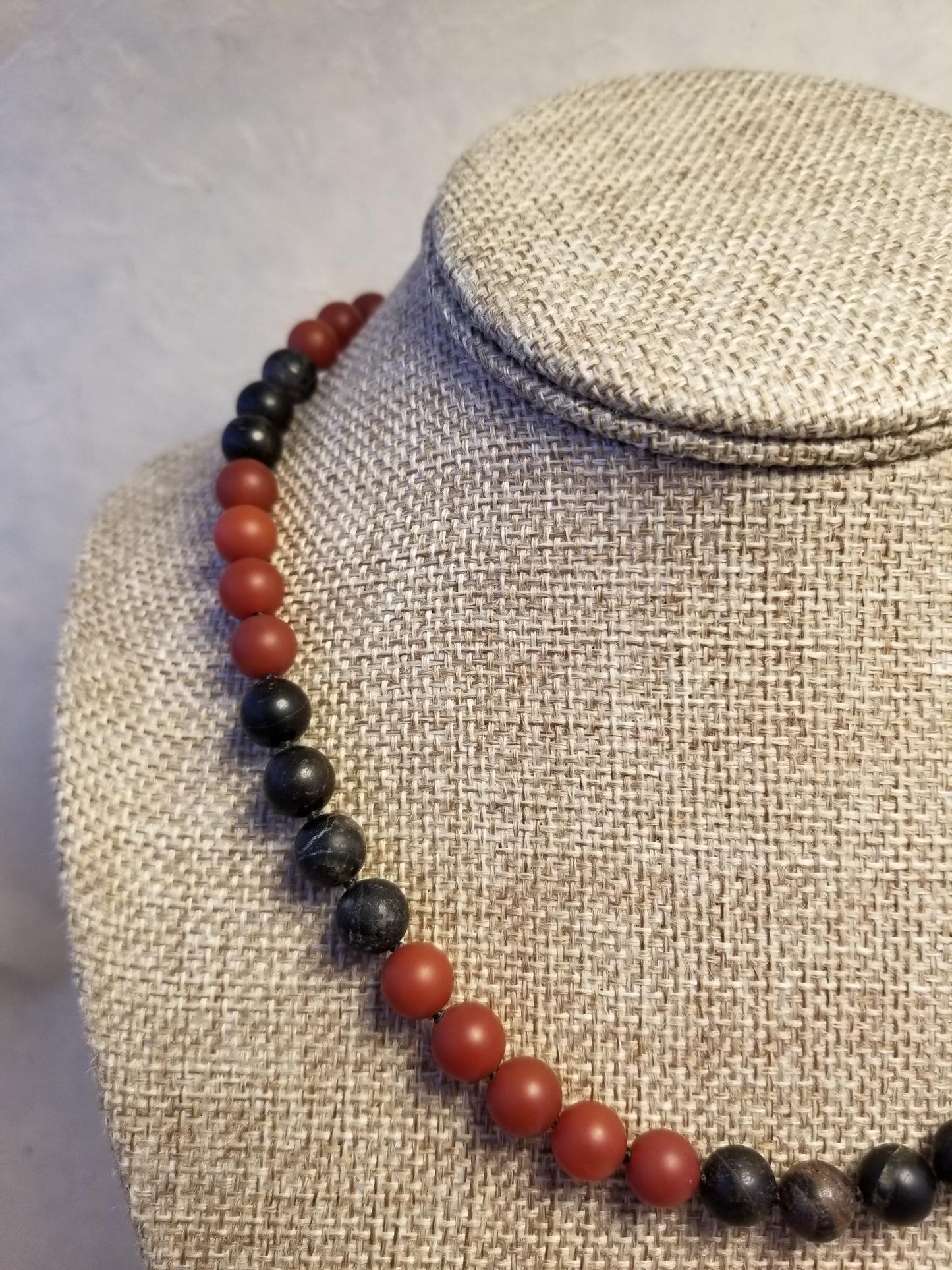 Carnelian & Black Tourmaline Necklace