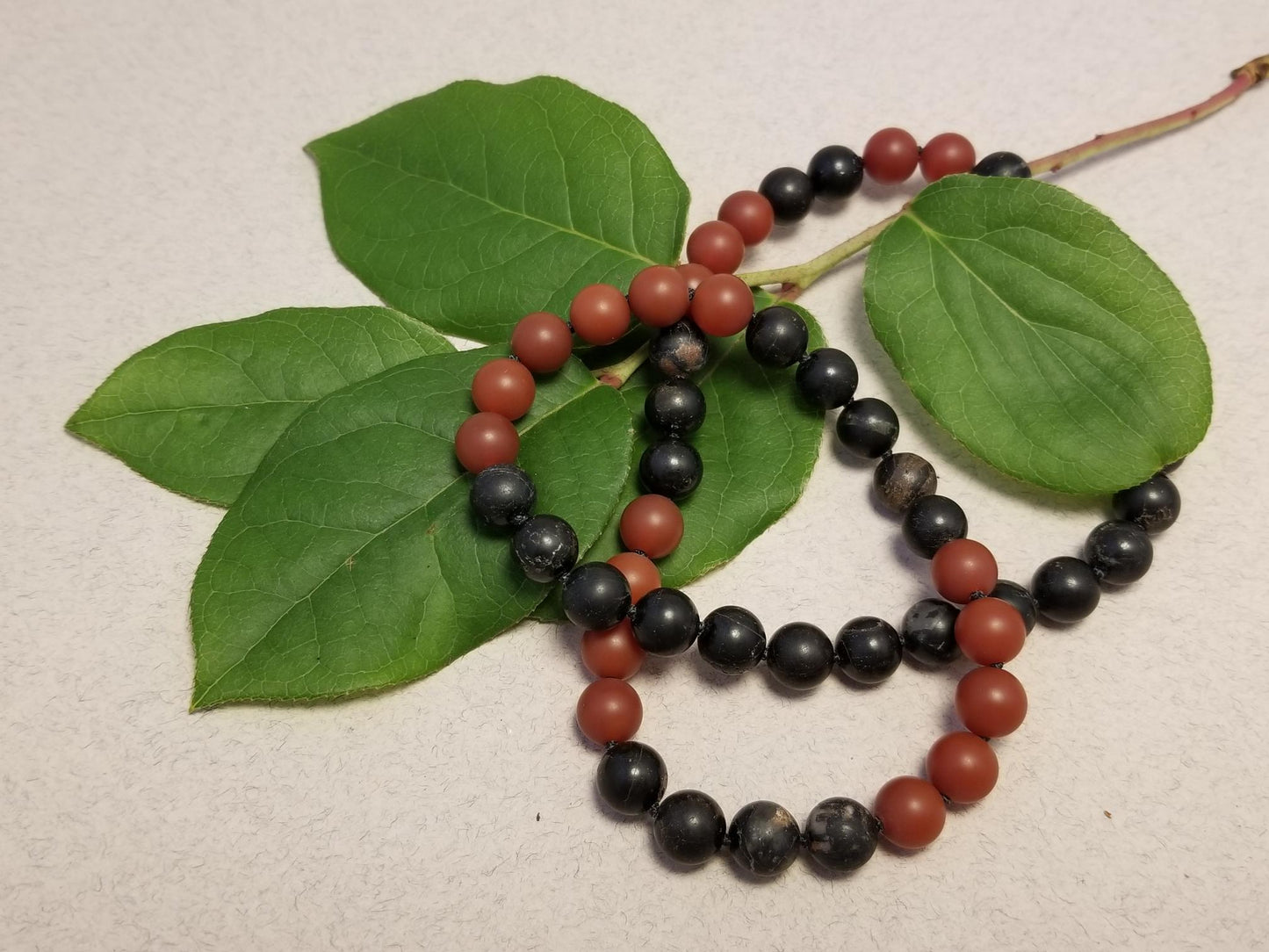 Carnelian & Black Tourmaline Necklace