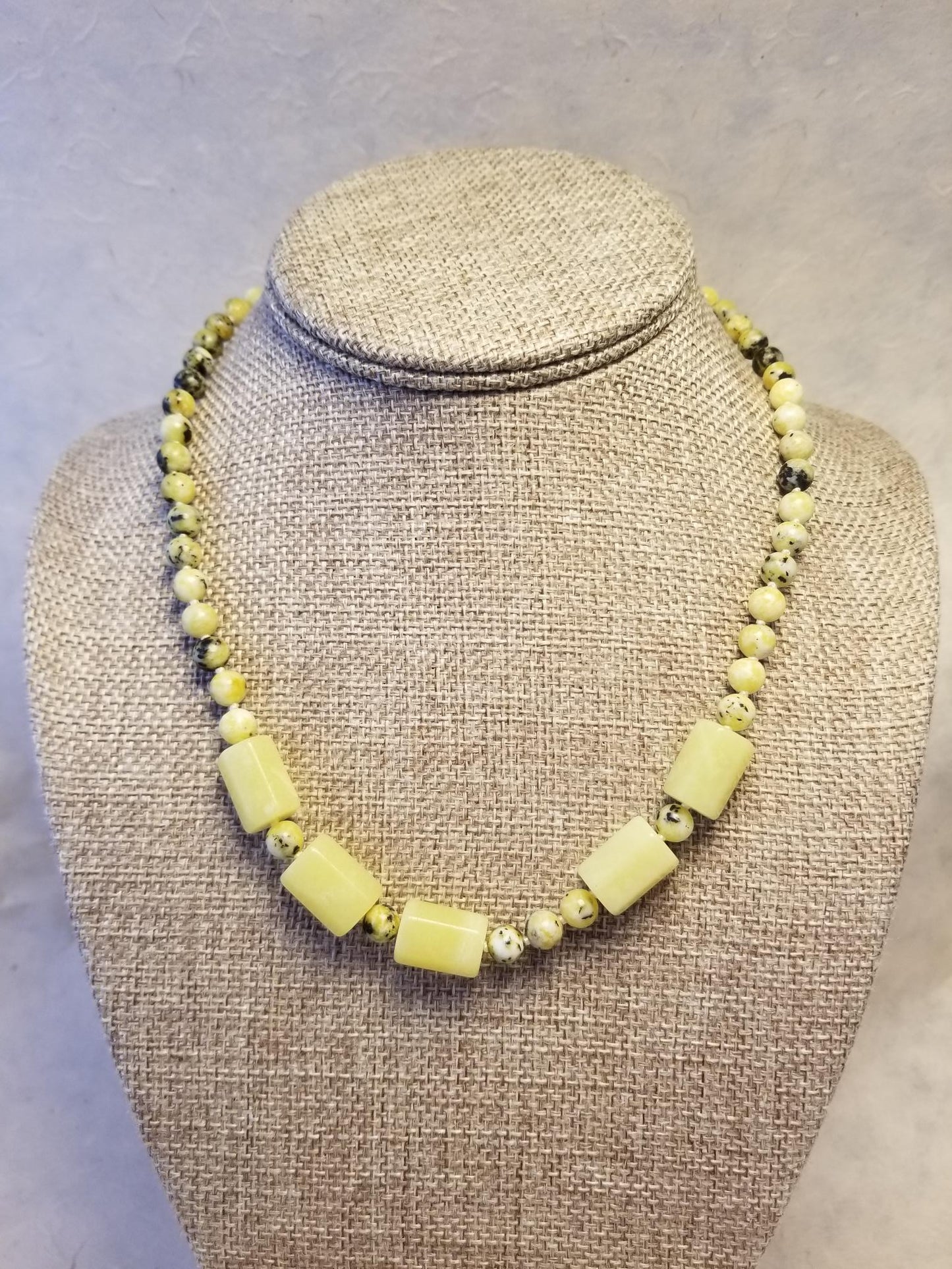 Lemon Jade and Yellow Turquoise Necklace