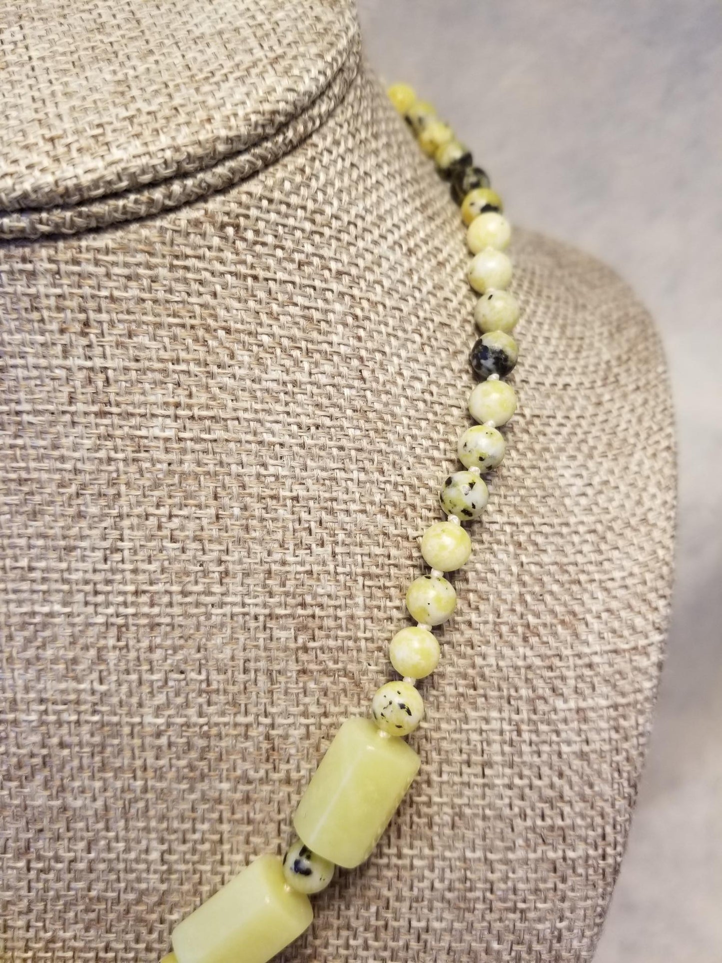 Lemon Jade and Yellow Turquoise Necklace
