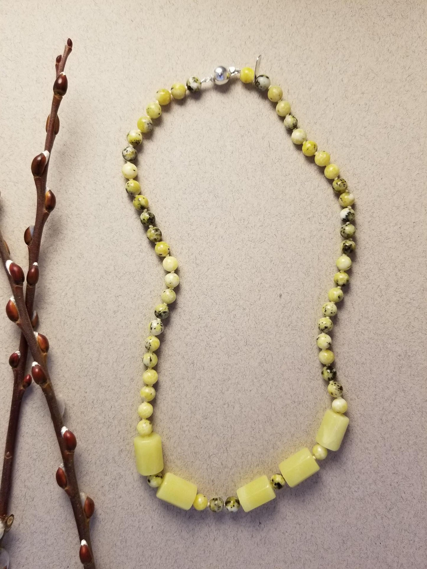 Lemon Jade and Yellow Turquoise Necklace
