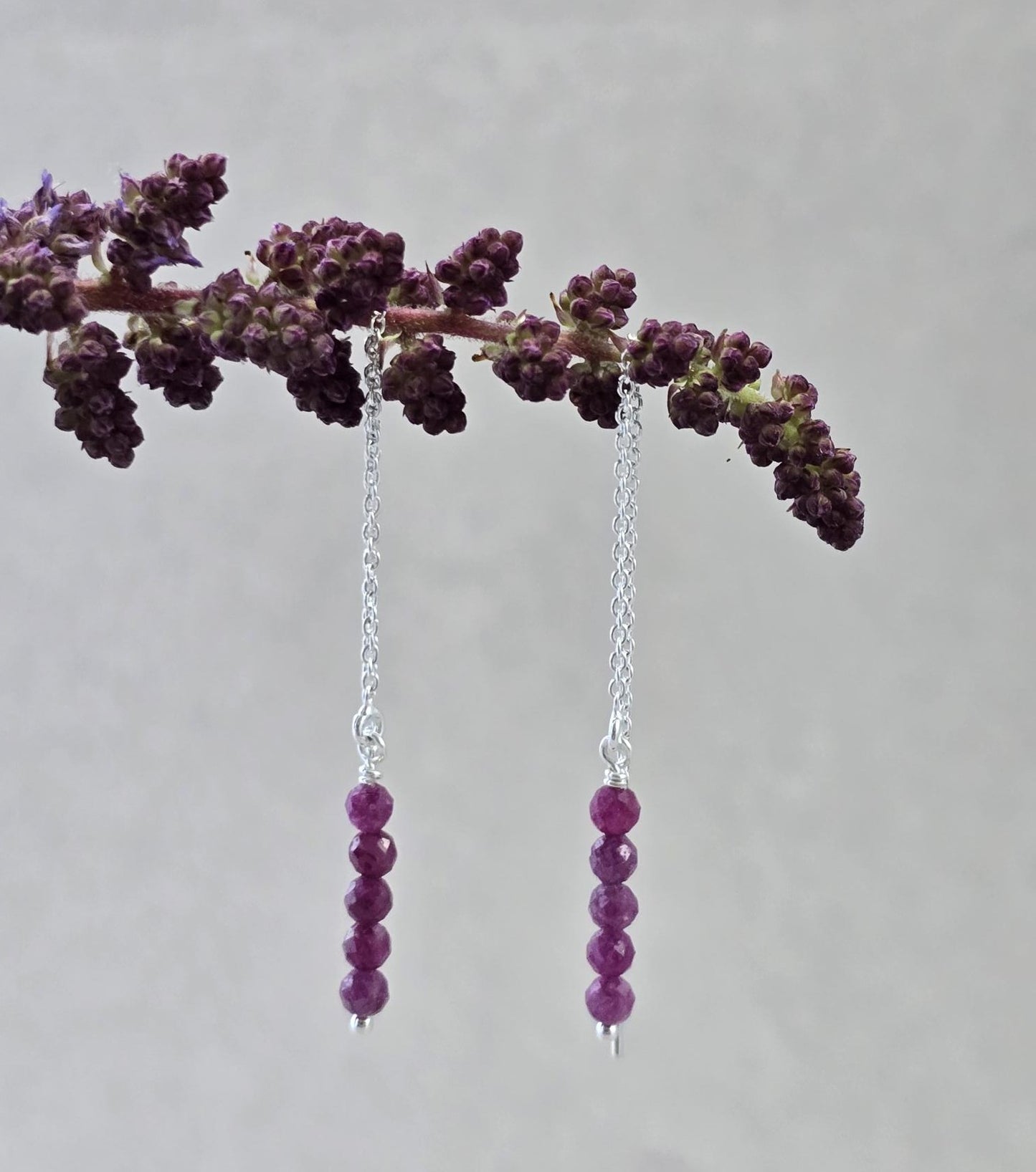 Ruby Threader Earrings