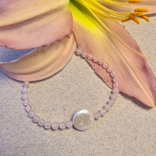 Spare Change Bracelet - Rose Quartz