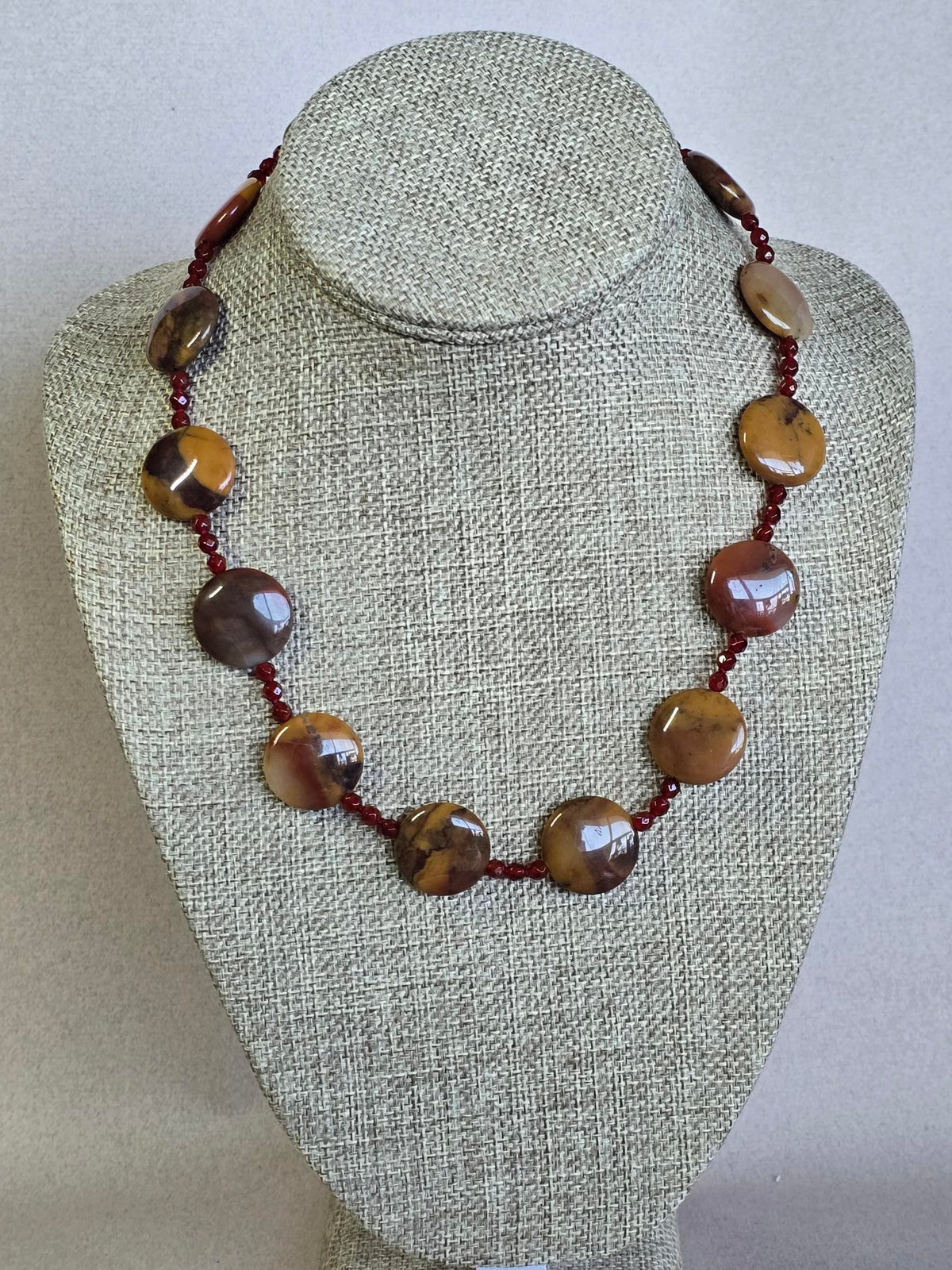 Apple Jasper and Carnelian Necklace