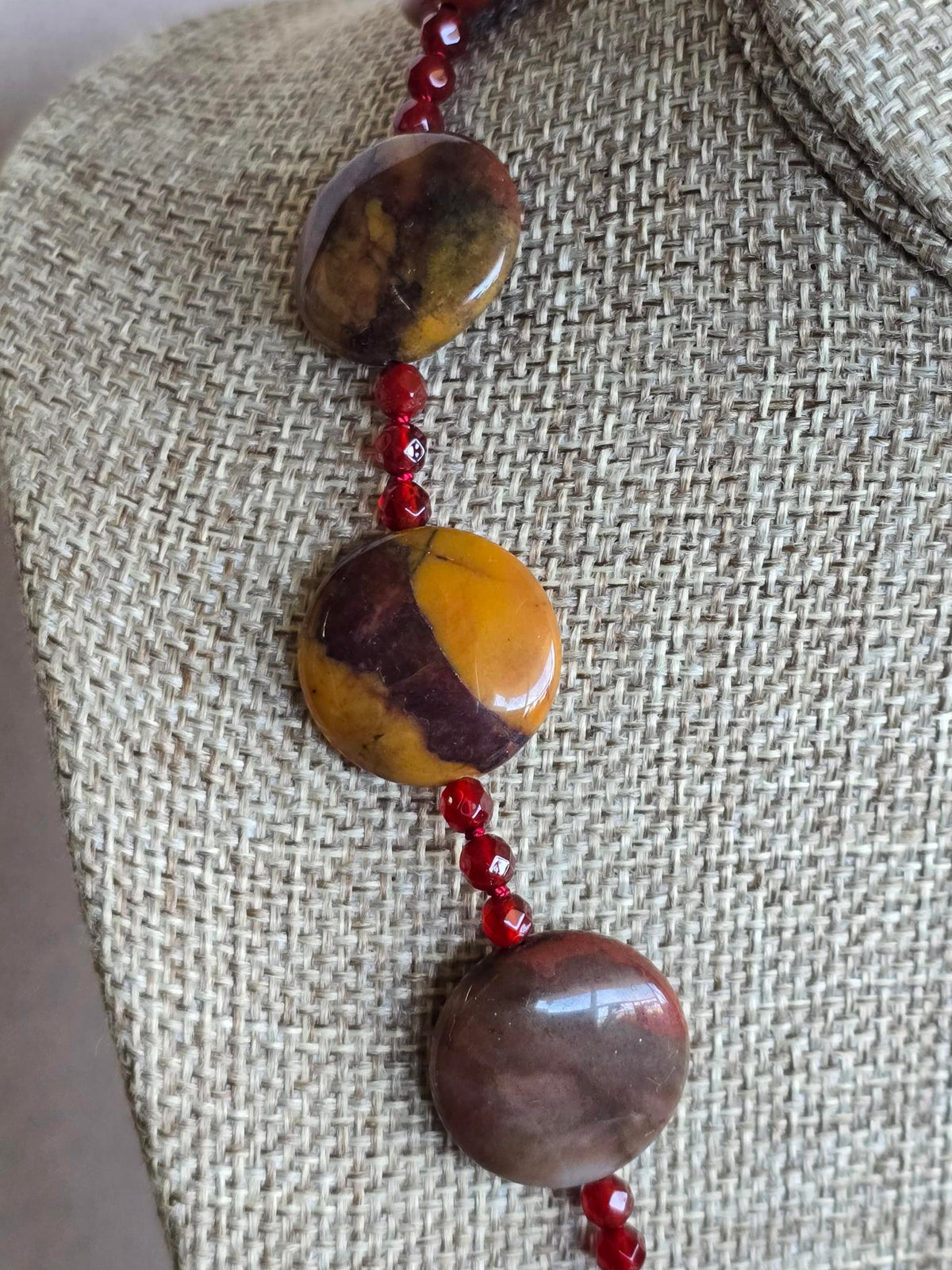 Apple Jasper and Carnelian Necklace