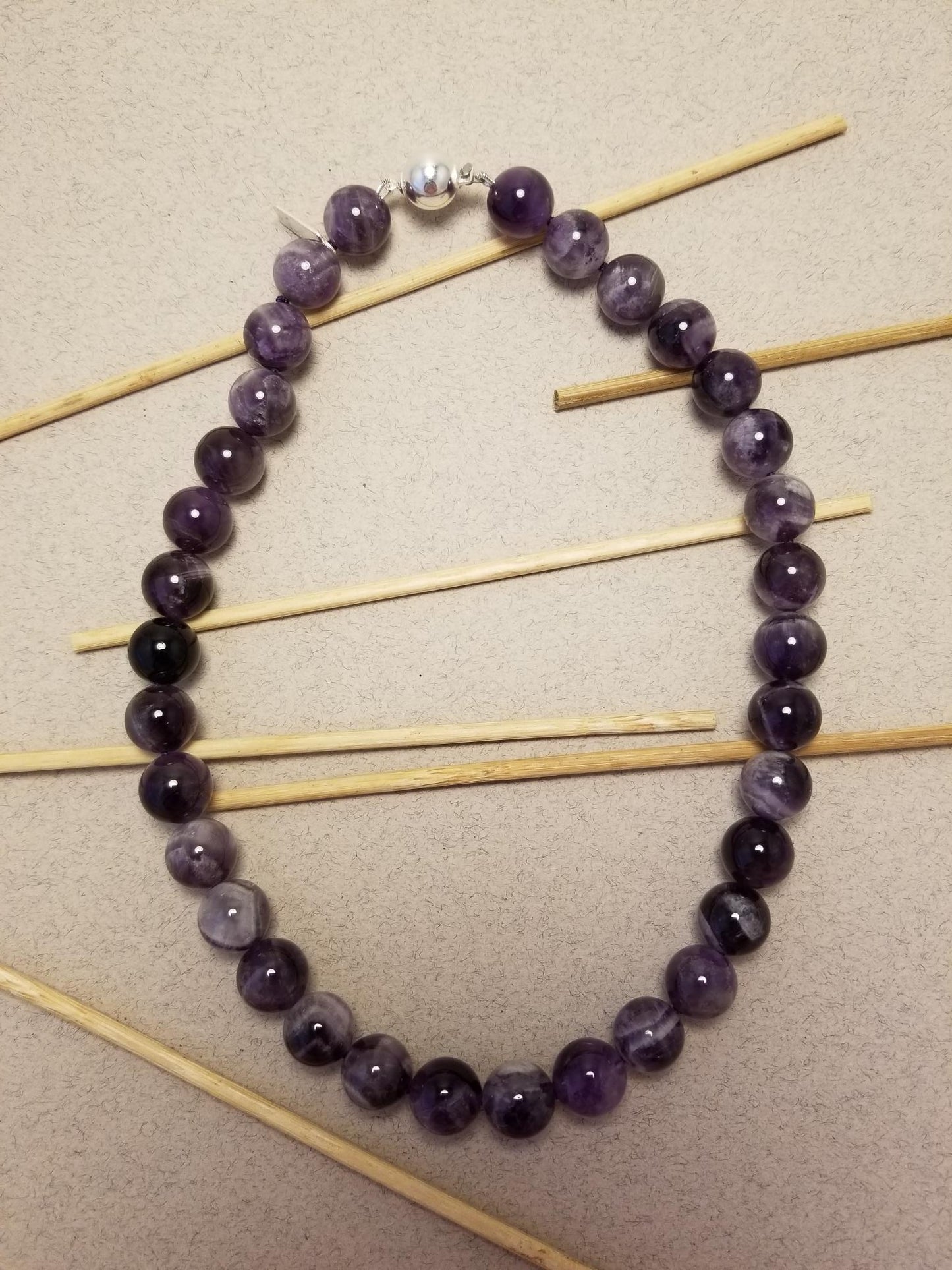 Banded Amethyst Necklace