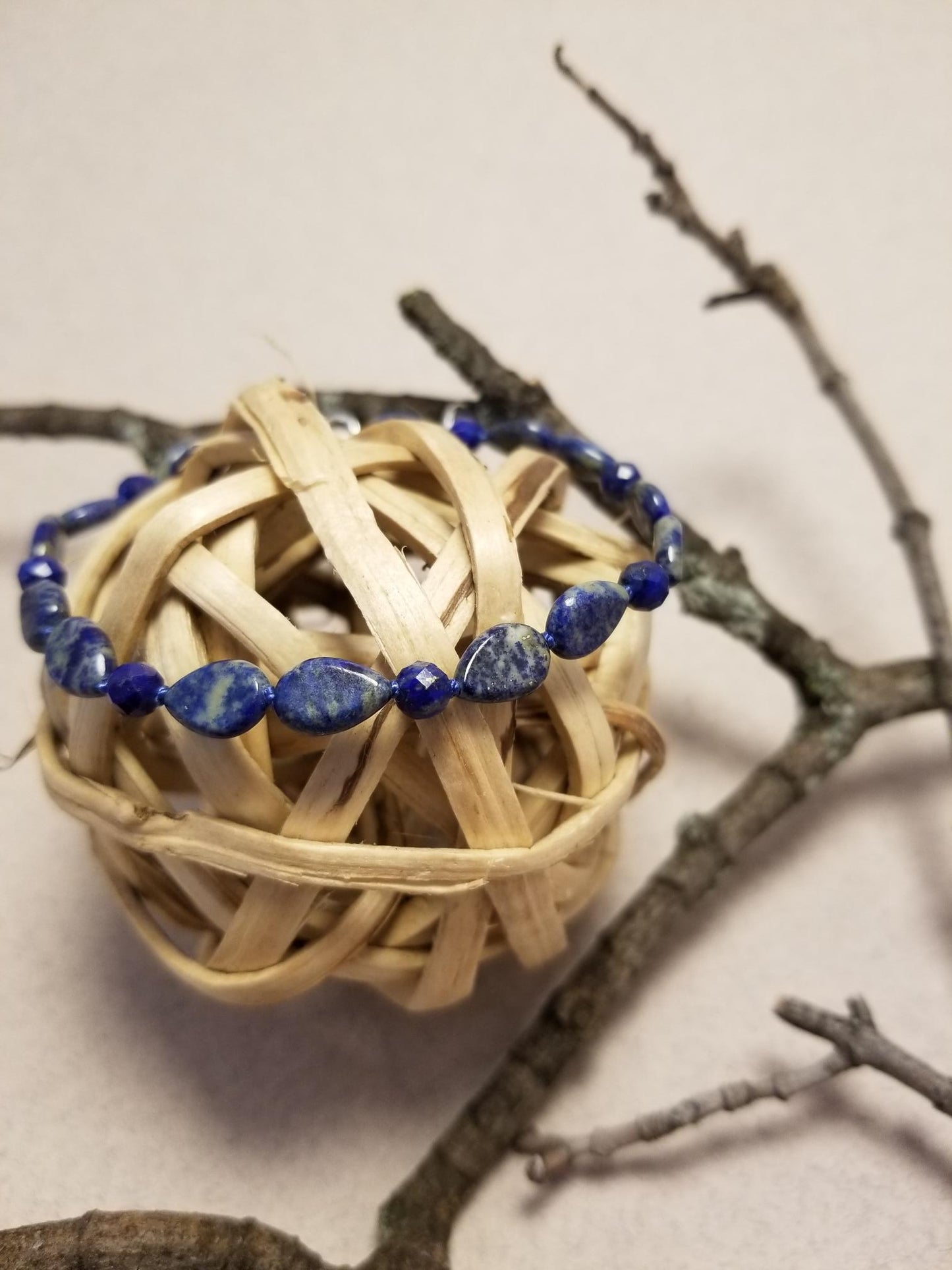 A Bracelet of Mini Bows in Lapis