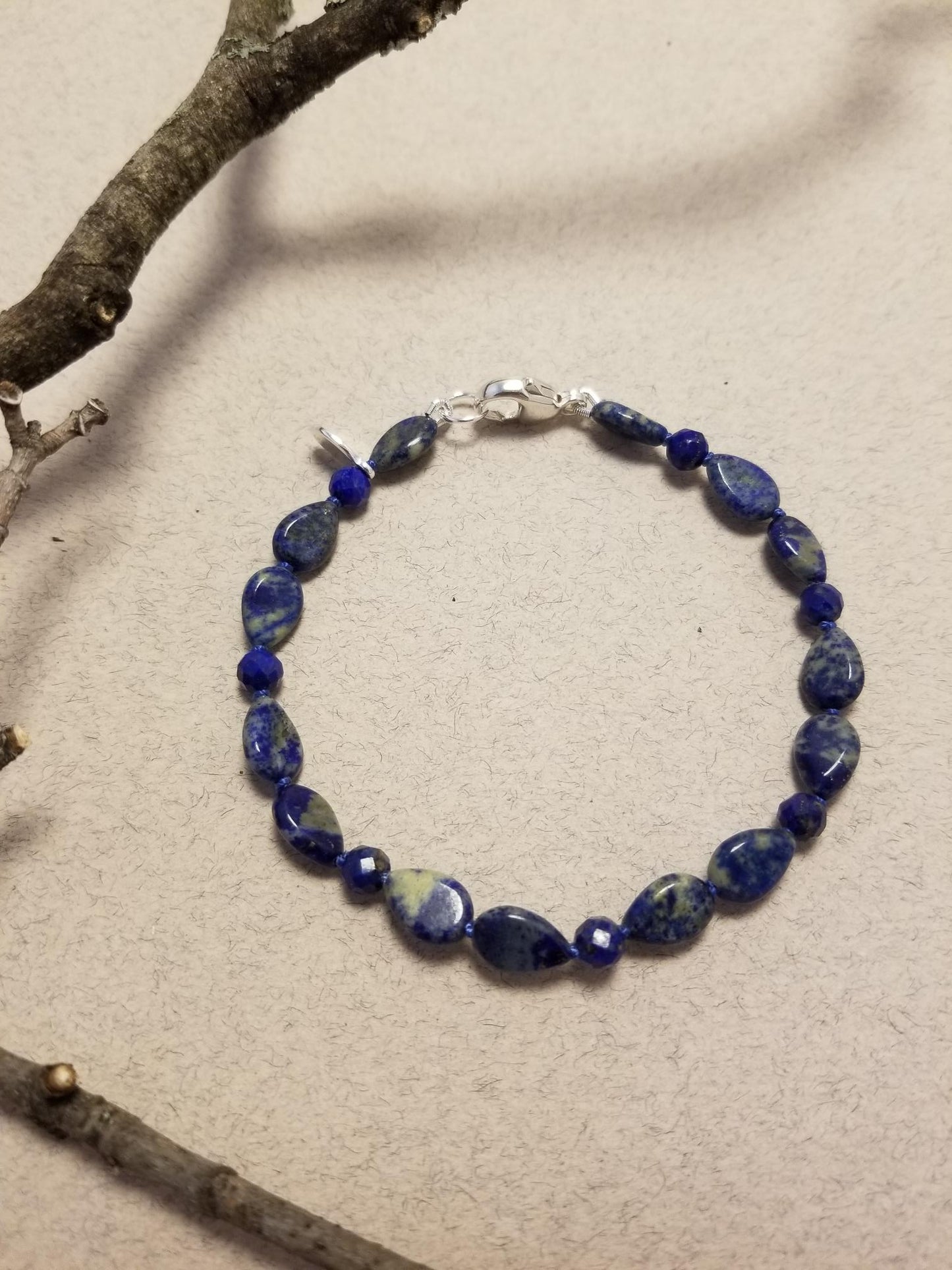 A Bracelet of Mini Bows in Lapis