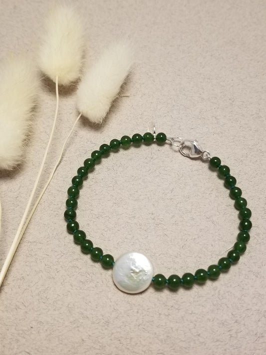 Spare Change Bracelet - Green Jade