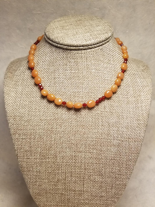 Red Aventurine and Carnelian Necklace