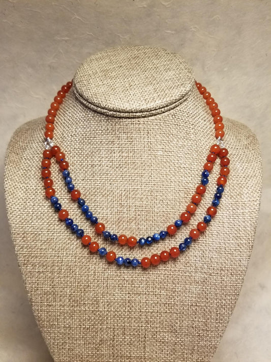 Carnelian and Kyanite Necklace