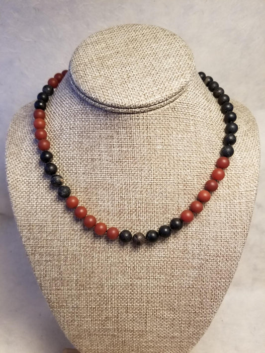 Carnelian & Black Tourmaline Necklace