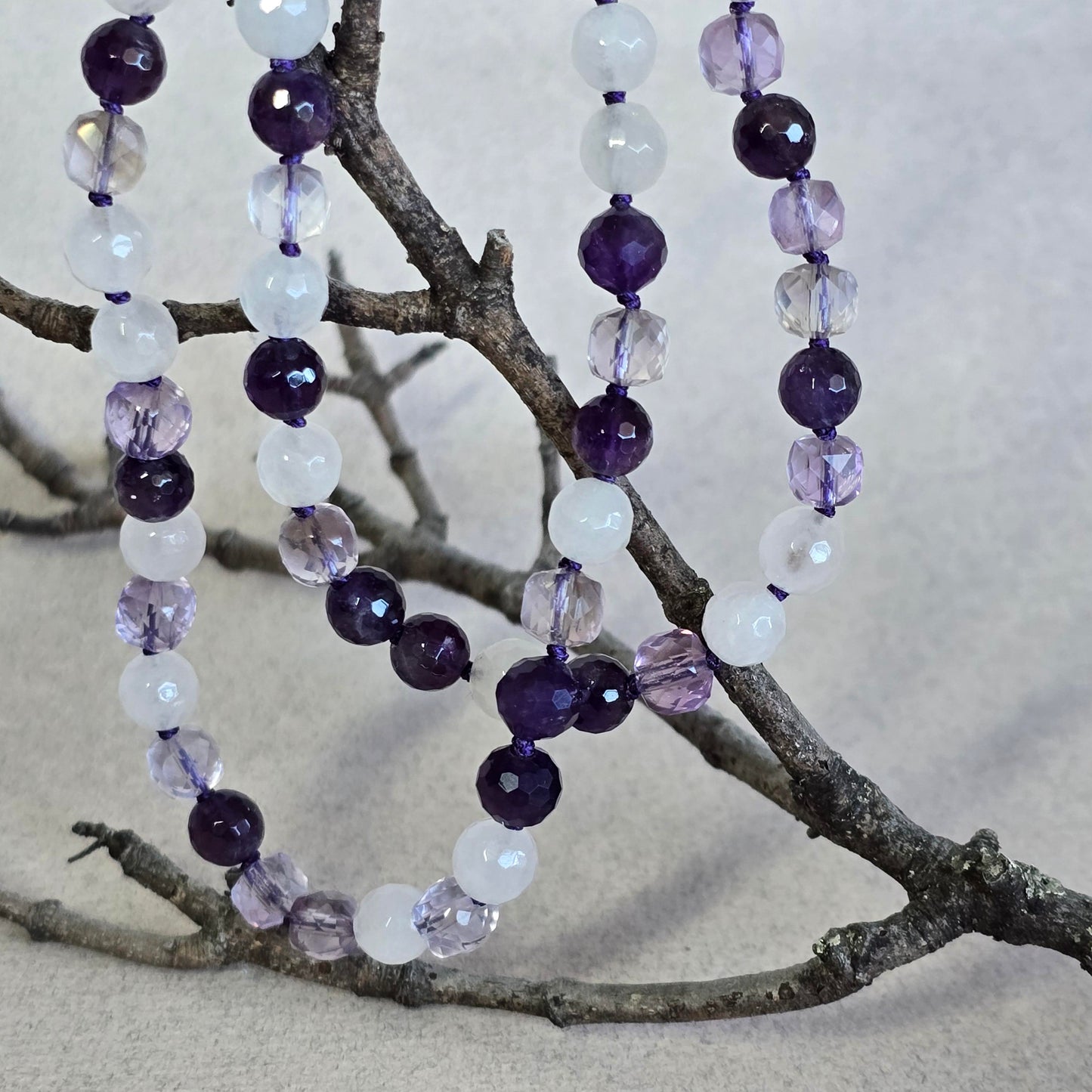 Sown Necklace in Purple