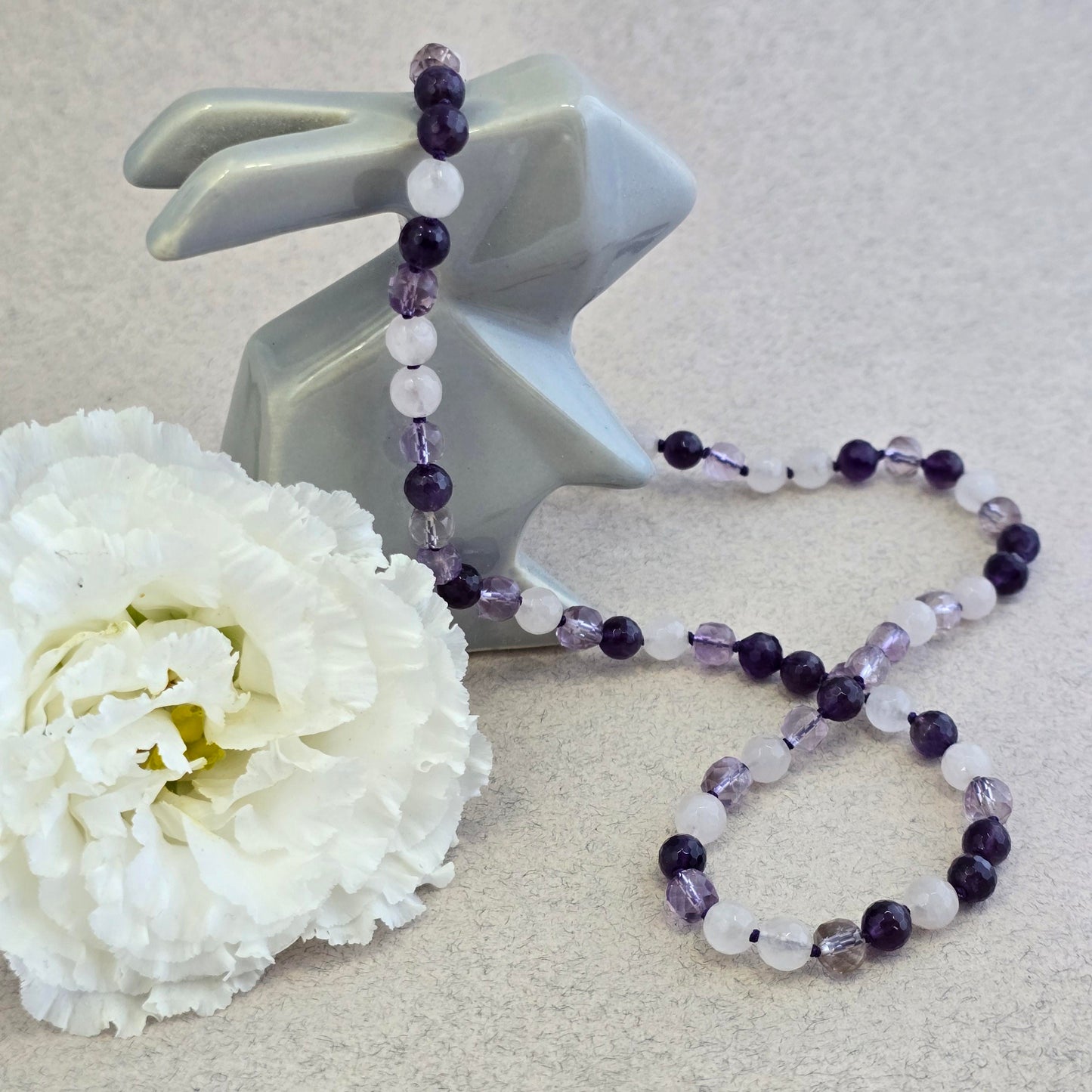 Sown Necklace in Purple