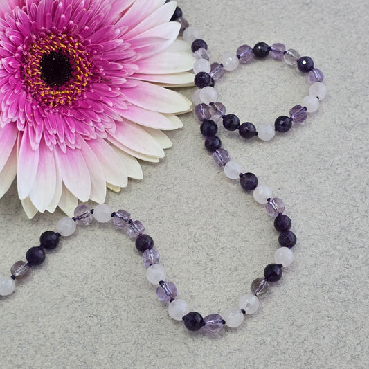 Sown Necklace in Purple