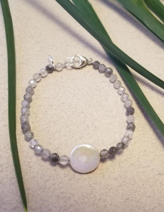 Spare Change Bracelet - Grey Quartz